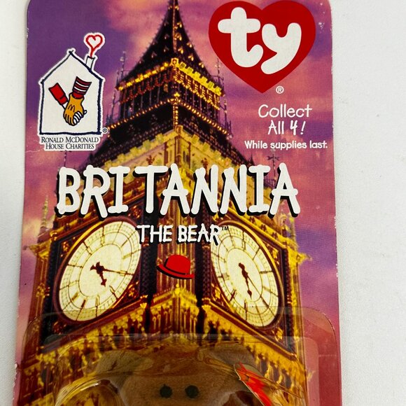 Ronald McDonald House Charities 1997 Britannia The Bear Ty Beanie Tag Error RARE - Picture 4 of 4